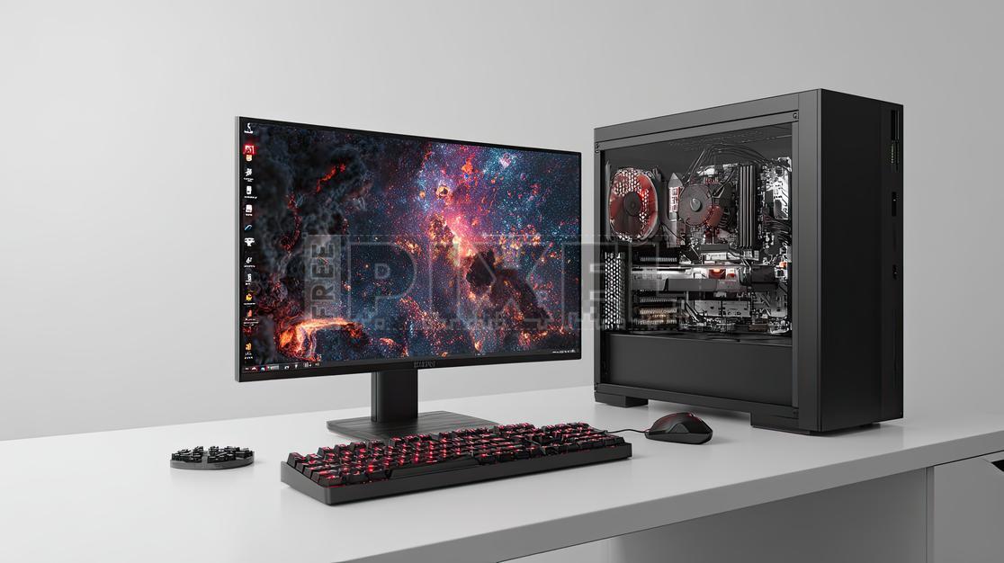 Free Photos - Modern Gaming Computer Setup With High Performance PC ...