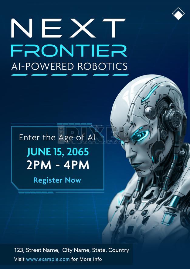 Free Photos - Next Frontier AI Powered Robotics Digital Flyer With ...