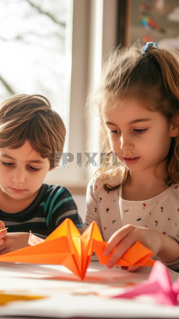 Free Photos - American Kindergarten Kids Creative Paper Crafts In Room ...