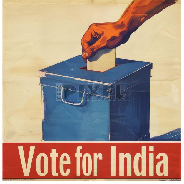 Free Illustrations - Close Up Image Illustration Of Voter Putting A ...