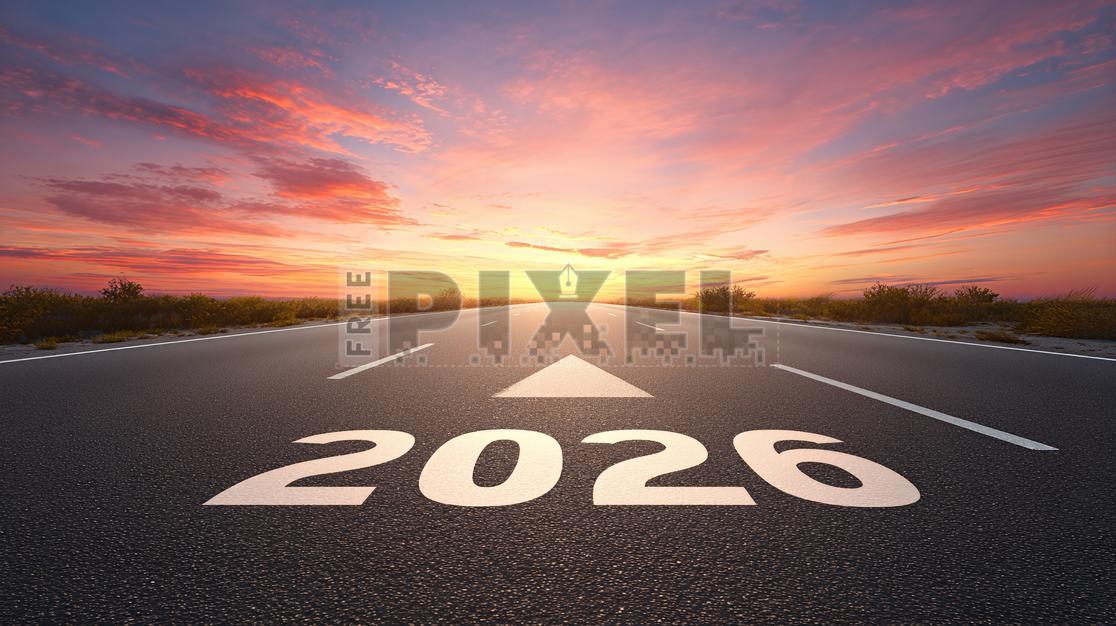 Free Photos - Road To 2026 With Forward Arrow And Sunrise On The ...