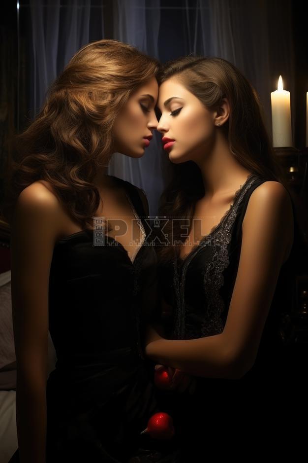 lesbians in short dresses Vestidos rojos