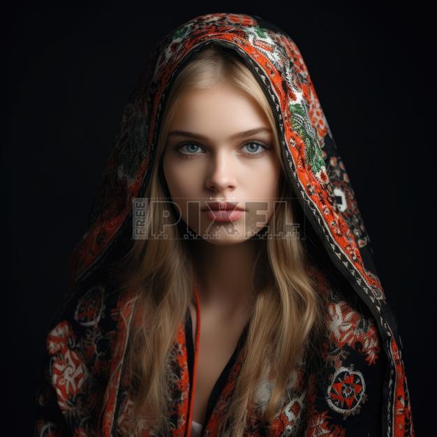 Free Photos - Beautiful Russian Muslim Young Woman On Dark Background ...