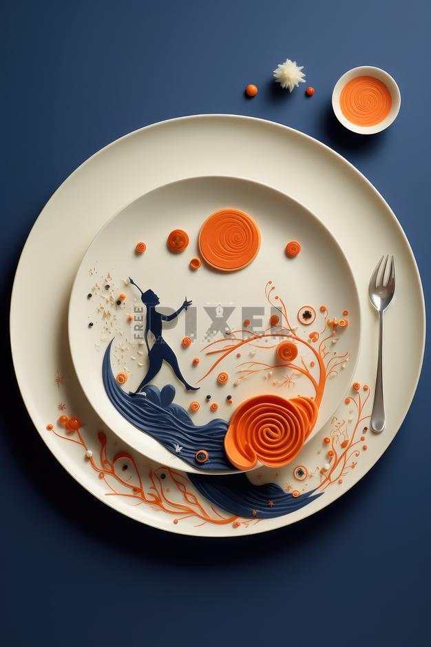 Free Photos - Dinner Plate With Artistic Designs And Cute Character ...