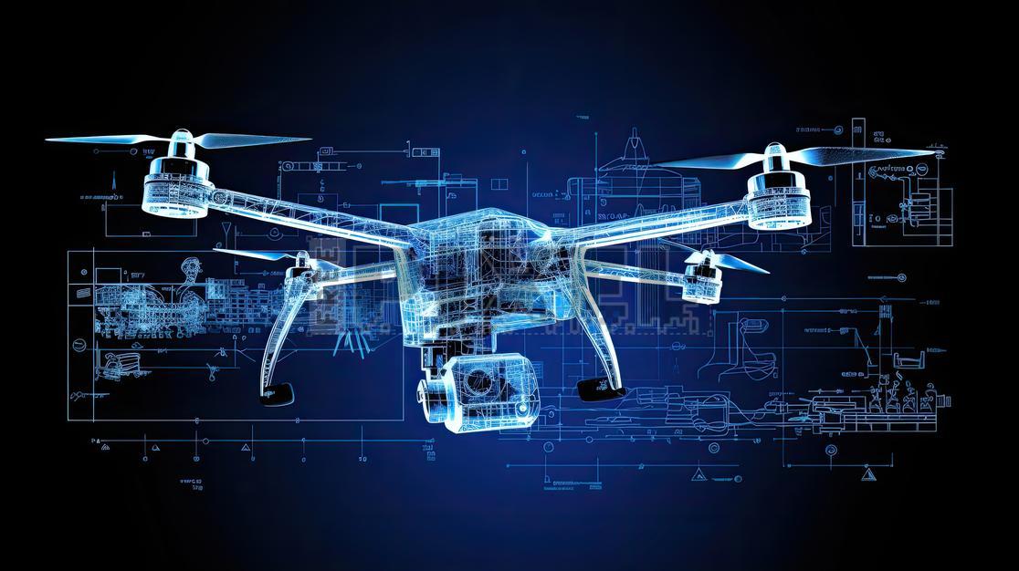 Free Photos - 3D Rendering Of A Drone In A Digital Blue Sky | FreePixel.com