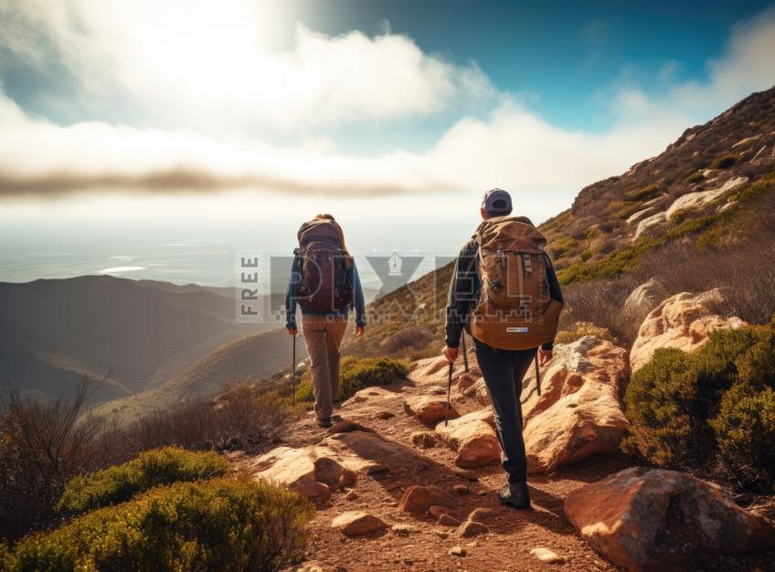 Free Photos - Hiking Up A Rocky Mountain Trail | FreePixel.com