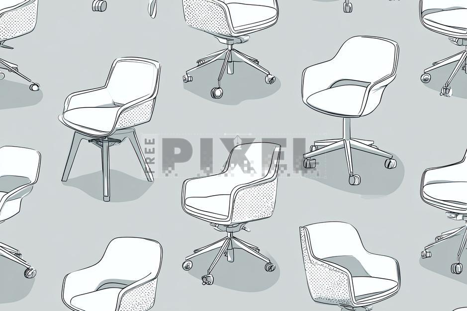 Free Illustrations - Office Chairs Pattern | FreePixel.com