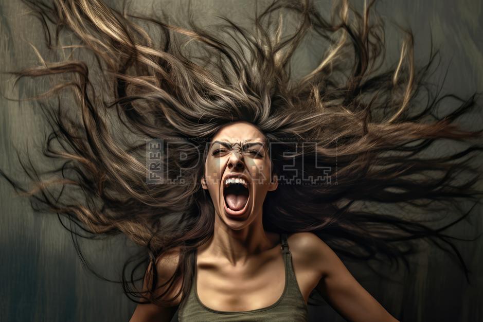 Free Photos - Female Screaming With Fury In A Photo | FreePixel.com