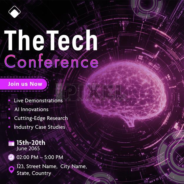 Free Photos - The Tech Conference Social Media Post With Futuristic ...