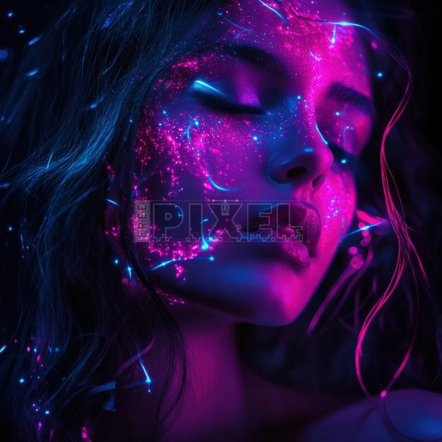 Neon Art Faces