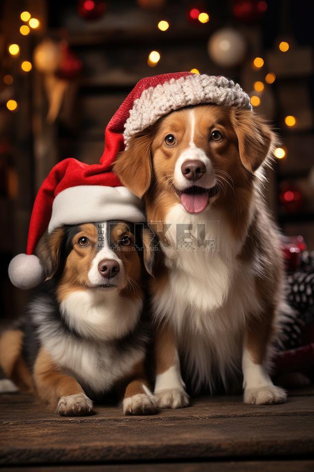 Free Photos - Cute Dogs Wearing Santa Hats, Spreading Holiday Cheer ...