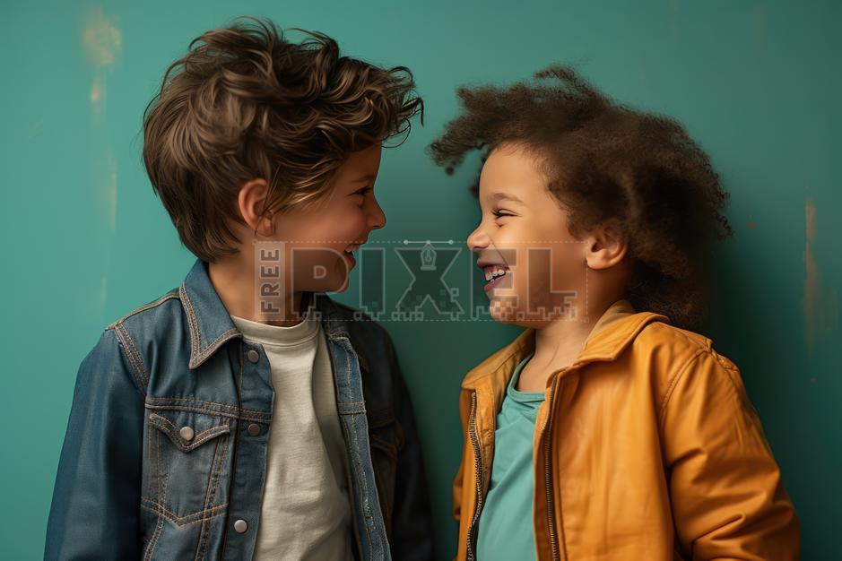 Free Photos - Two Children Laughing And Smiling At Each Other ...