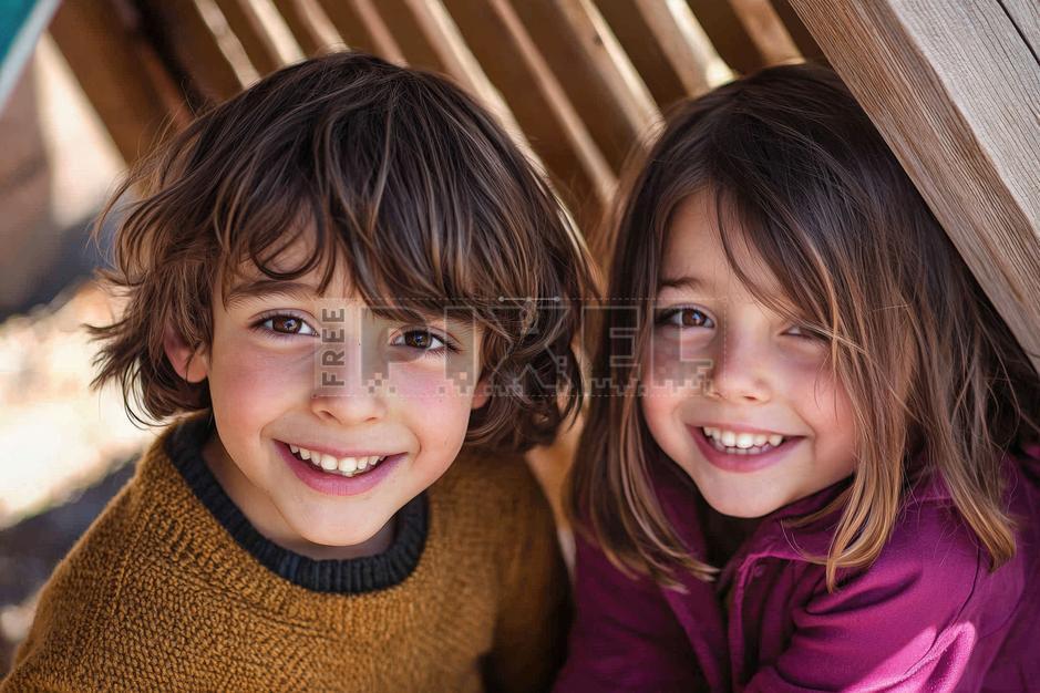 Free Photos - Two Children Smiling At The Camera | FreePixel.com
