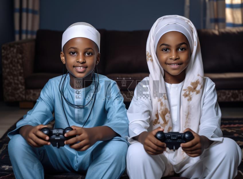 ・Playing children・Ｂ＆Ｇ. ・ Free Photos - Two Children Playing Video Games | FreePixel.com