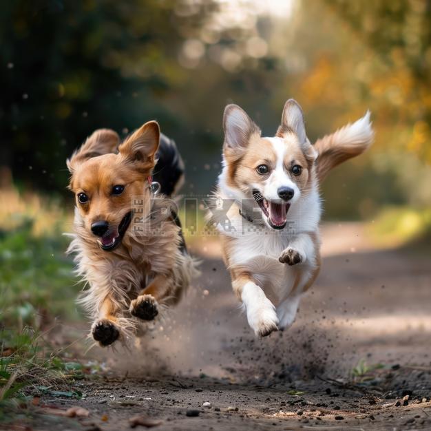 Free Photos - Two Dogs Running In The Park | FreePixel.com