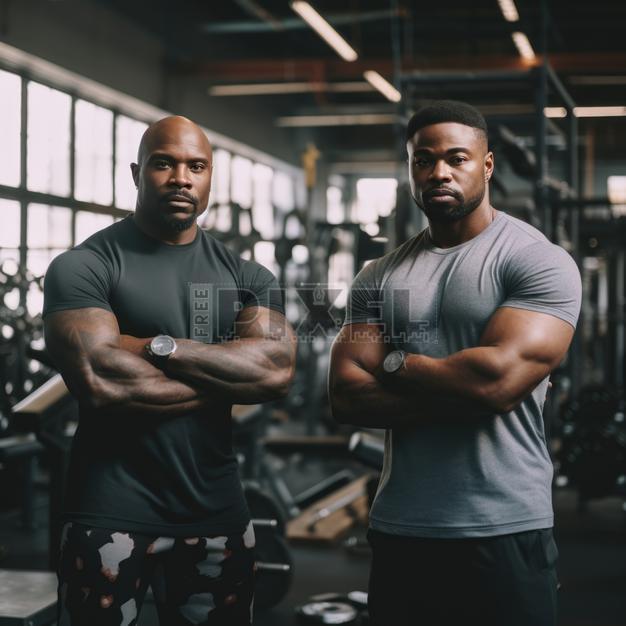 Free Photos - Two Muscular Men Posing In A Gym | FreePixel.com