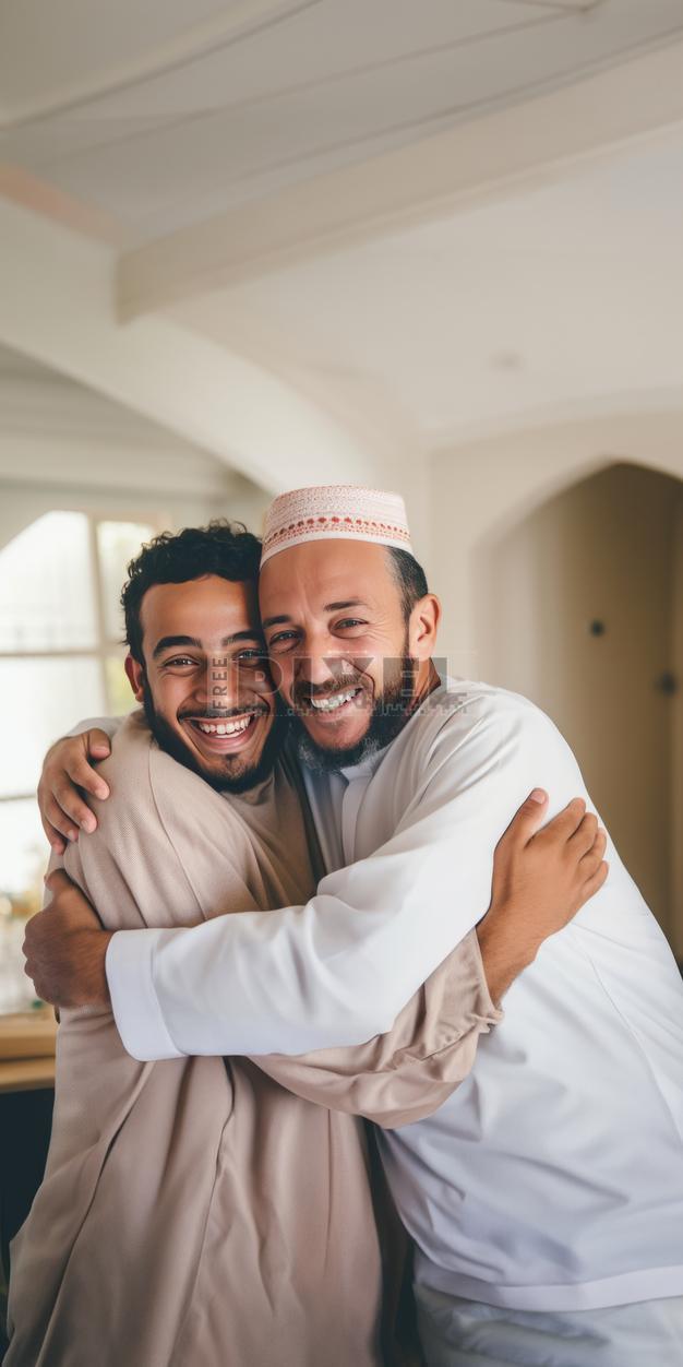 Free Photos - Two Middle Eastern Men Hugging And Smiling Together On ...