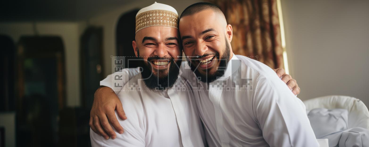Free Photos - A Heartfelt Hug Between Two Muslim Men | FreePixel.com