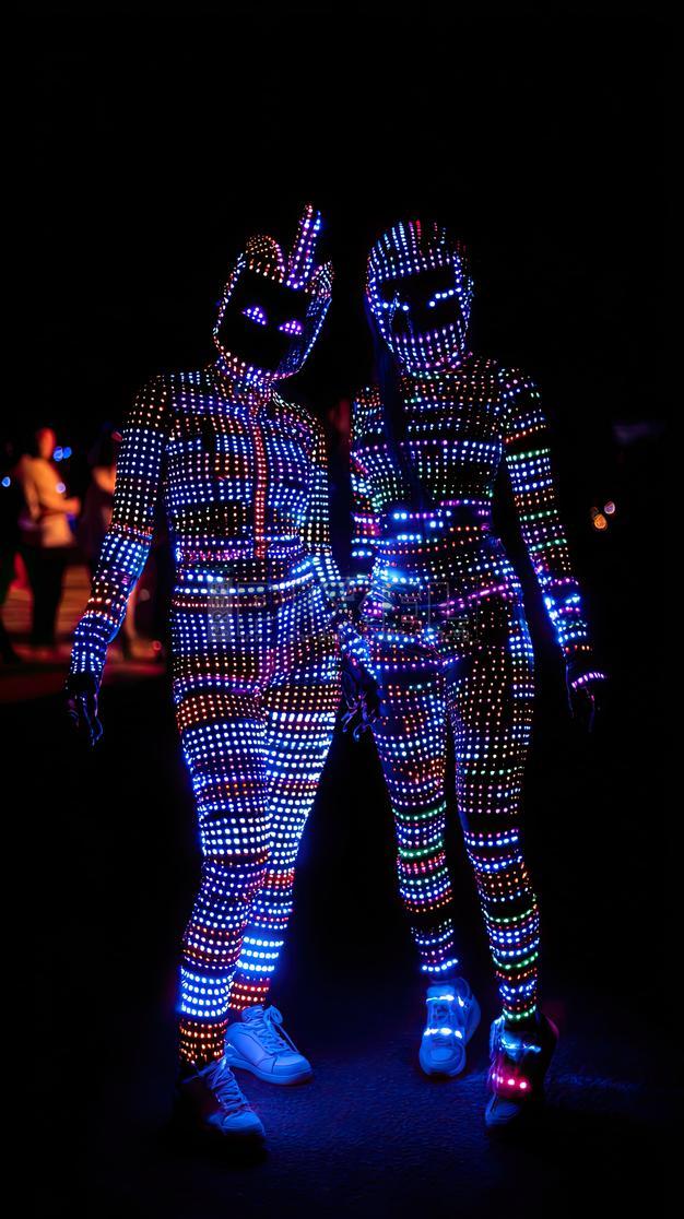 Free Photos - LED Light Suit Performers | FreePixel.com