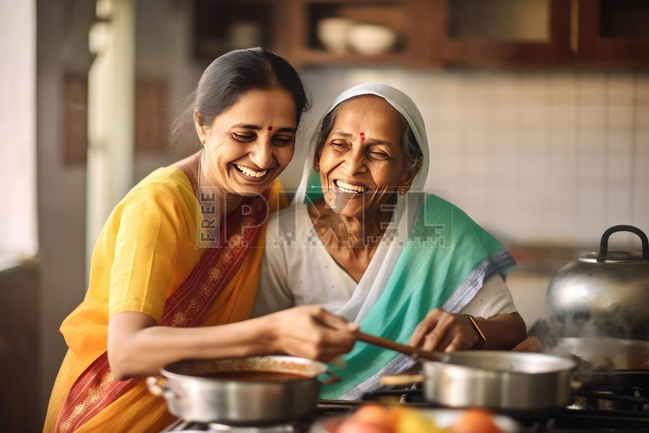 Free Photos - Two Women Cooking Together In The Kitchen | FreePixel.com