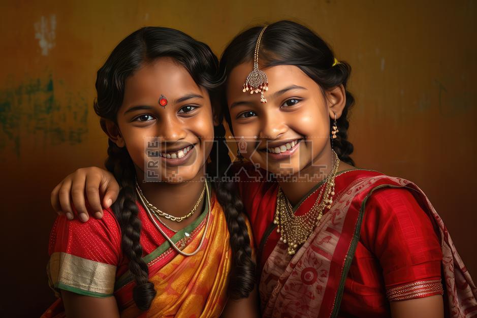 Free Photos - Two Young Girls Wearing Traditional Indian Clothing Pose ...