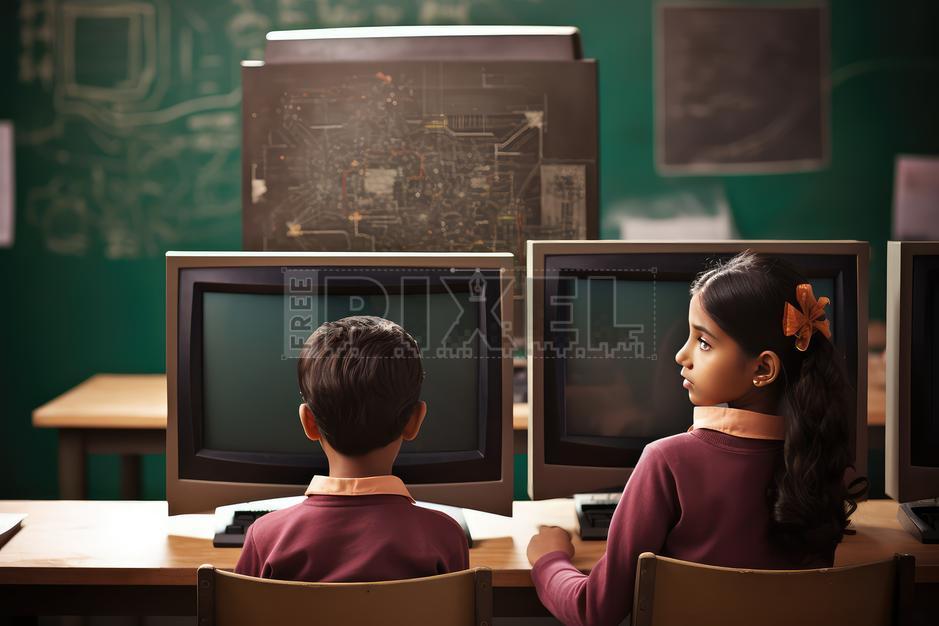 Free Photos - Two Children Using Computers In A Classroom Setting ...
