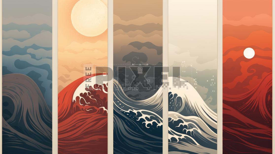 Free Photos - Artistic Representation Of Different Wave Styles ...