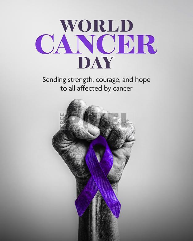 Free Photos - World Cancer Day Awareness Poster Template With Purple ...