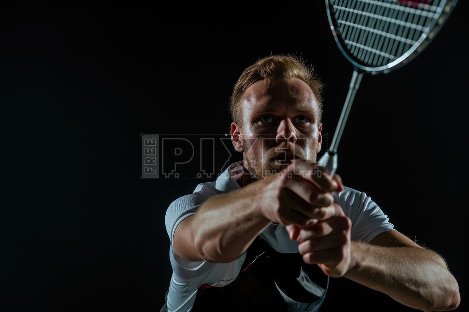 Free Photos - Young Blond Male Player Posing With Racket On Dark ...