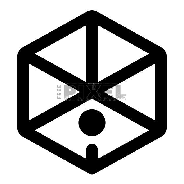 Free Svg - 3D Cube Icon | FreePixel.com