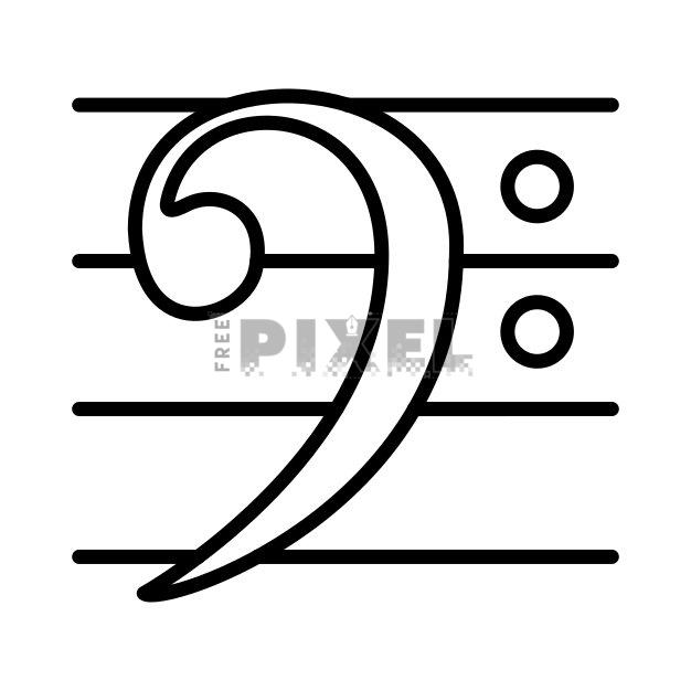 F Clef Staff Symbol