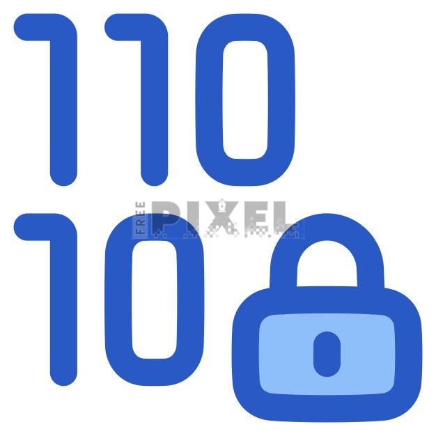 Free Svg - Binary Code With Padlock Icon | FreePixel.com