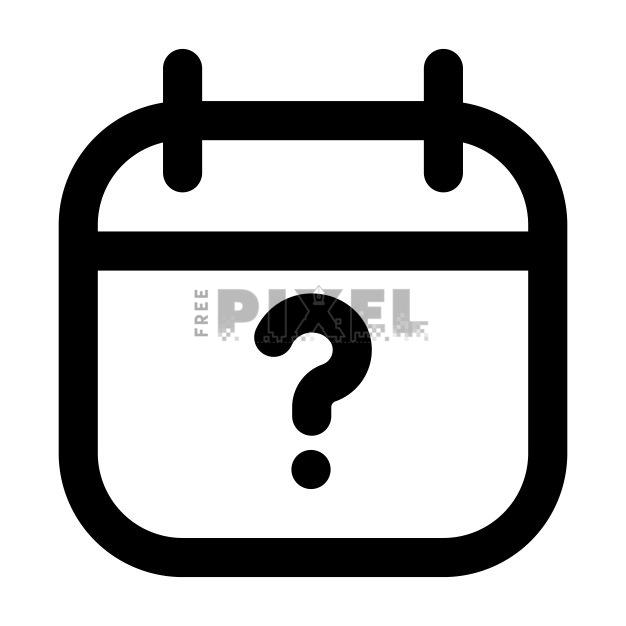 Free Svg - Calendar With Question Mark | FreePixel.com