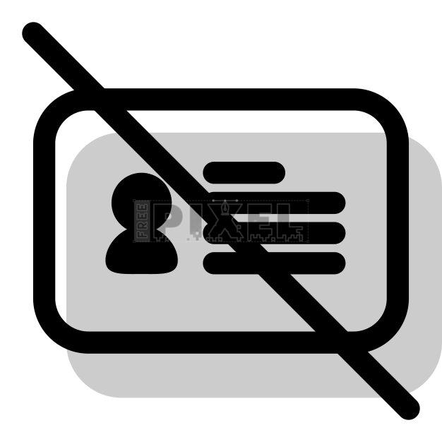 Free Svg - Cancelled ID Card | FreePixel.com