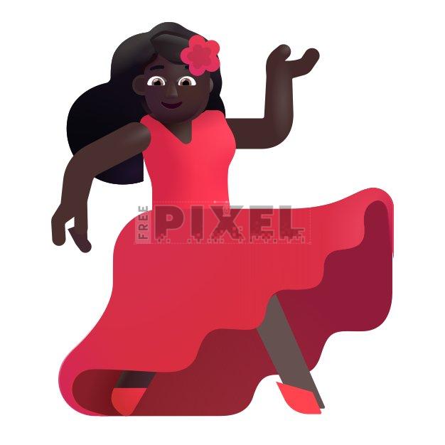 Free Svg - Dancing Woman In Red Dress | FreePixel.com
