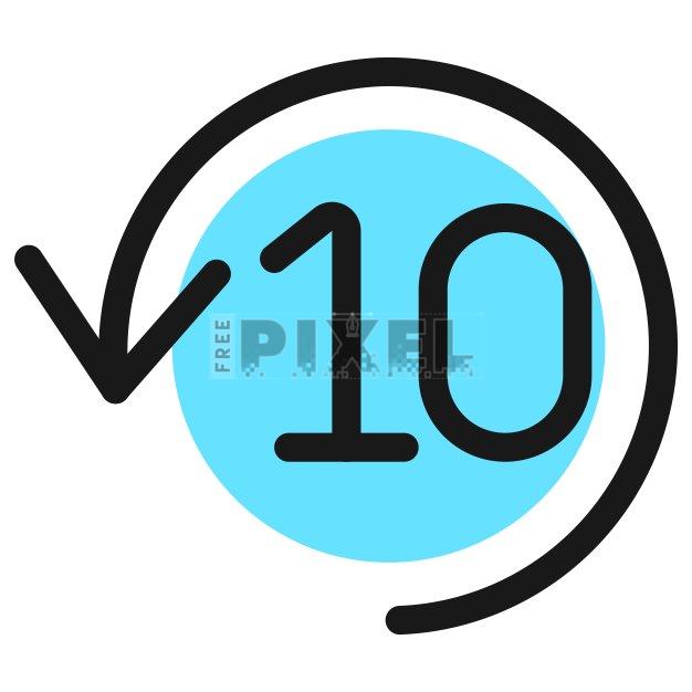 Free Svg - Checkmark In Circle With Number 10 | FreePixel.com