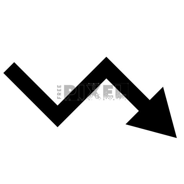 Free Svg - Downward Trend Arrow | FreePixel.com