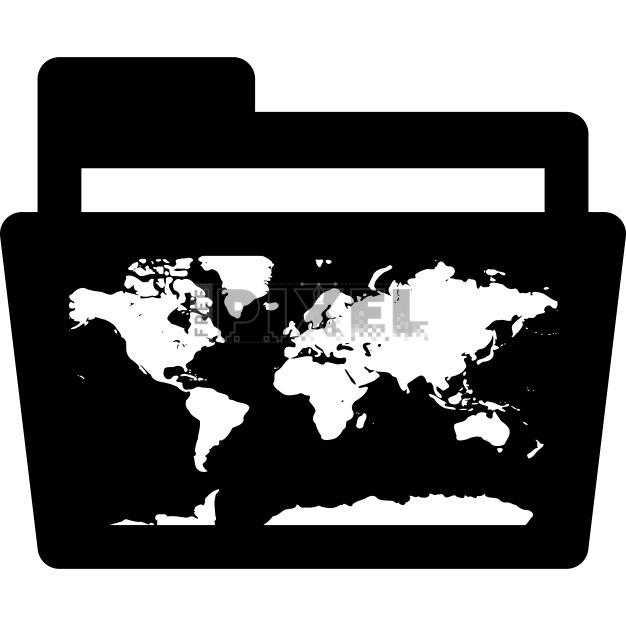 Free Svg - World Map Folder | FreePixel.com