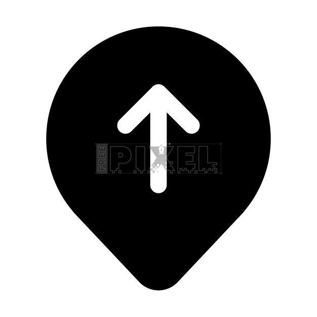 Free Svg - Location Pin With Arrow | FreePixel.com