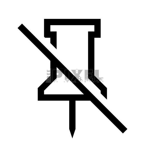 Free Svg - Push Pin Prohibited | FreePixel.com