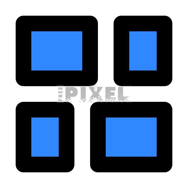 Free Svg - Four Blue Squares | FreePixel.com