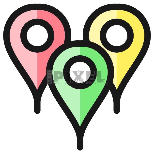 Free Svg - Map Pins | FreePixel.com