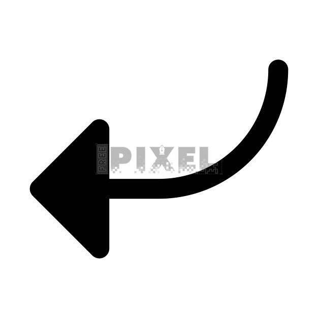 Curved Left Arrow Sign