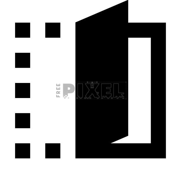 Free Svg - Open Door Icon | FreePixel.com