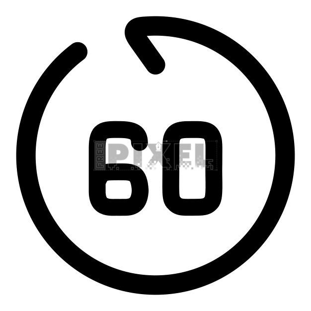 Free Svg - 60 Second Timer Icon | FreePixel.com