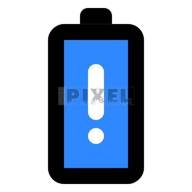 Free Svg - Low Battery Warning Icon | FreePixel.com