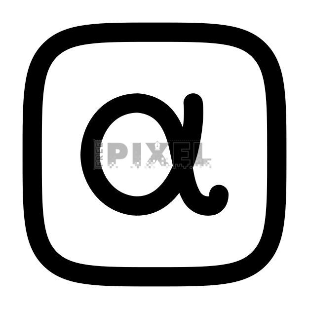 Free Svg - Alpha Letter Icon | FreePixel.com
