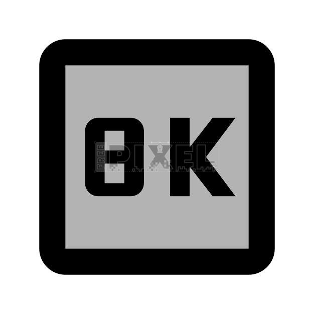 Free Svg - OK Button Icon | FreePixel.com