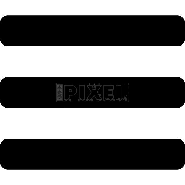 Free Svg - Three Horizontal Bars | FreePixel.com