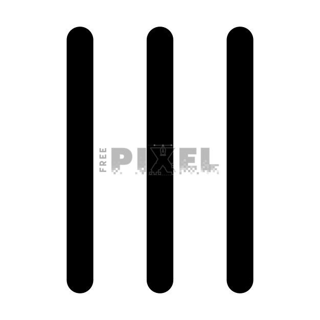 Free Svg - Three Vertical Bars | FreePixel.com